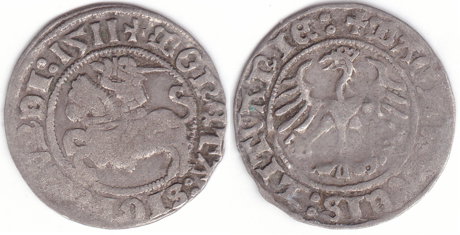 H39 C. Žygimanto Senojo lietuviškas pusgrašis, 1511 m.